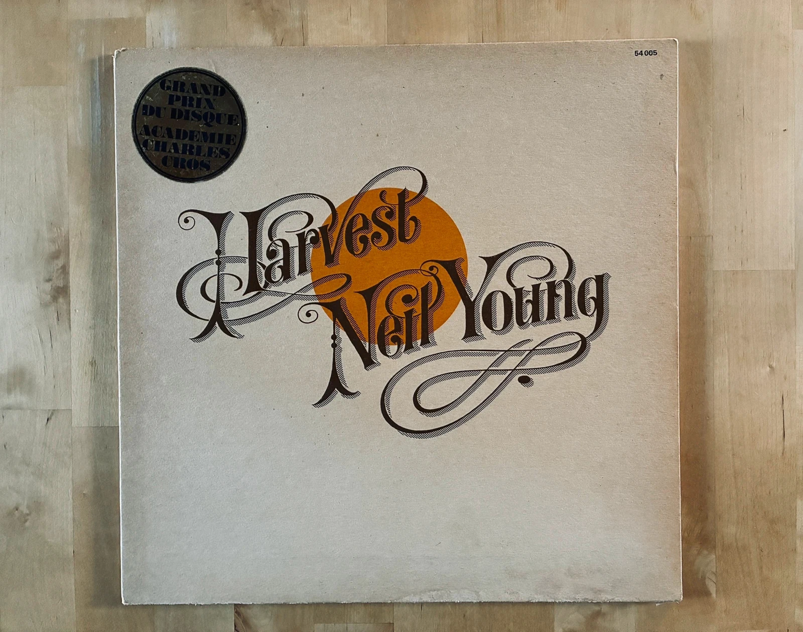 Disque vinyle 33T Neil Young Harvest.